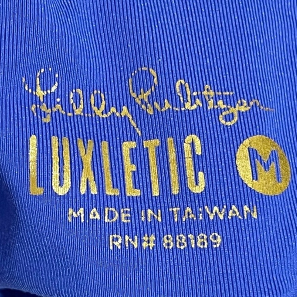 Lilly Pulitzer Luxletic Leggings Corsica Blue Turtle UPF 50+ High Rise Size M - Picture 5 of 5